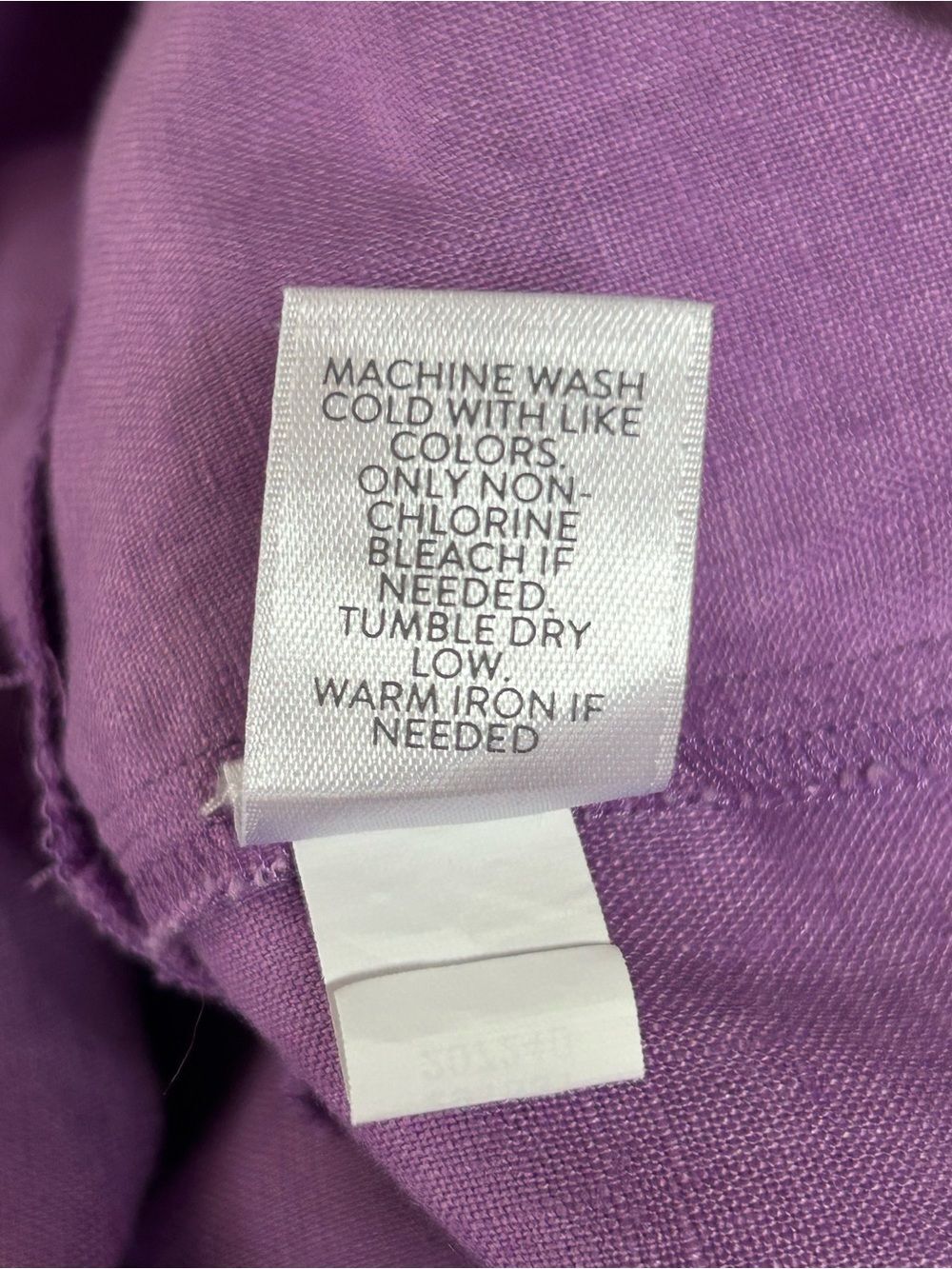 J.Jill Love Linen Purple Knee Length Dress oversized relaxed fit Sz L like XL - Picture 10 of 10